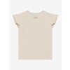 Creme kleurige t-shirt - T-shirt broderie sandshell 